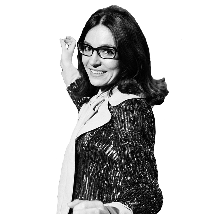 A portrait of Greek singer Nana Mouskouri representing the AC/Classical genre