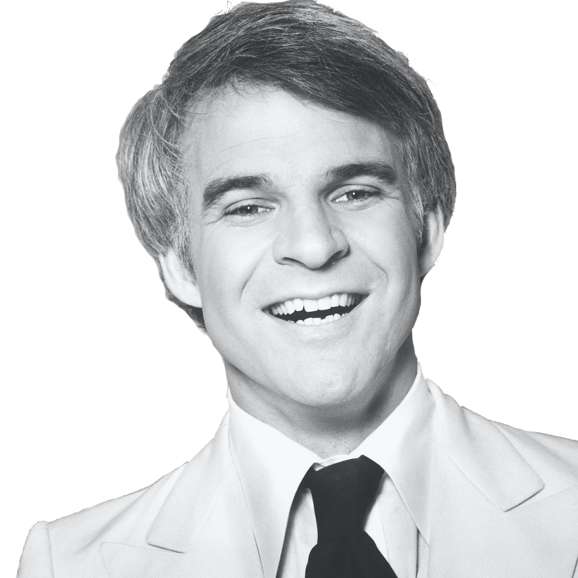 A headshot of comedian/actor Steve Martin representing the Comedy/Novelty genre