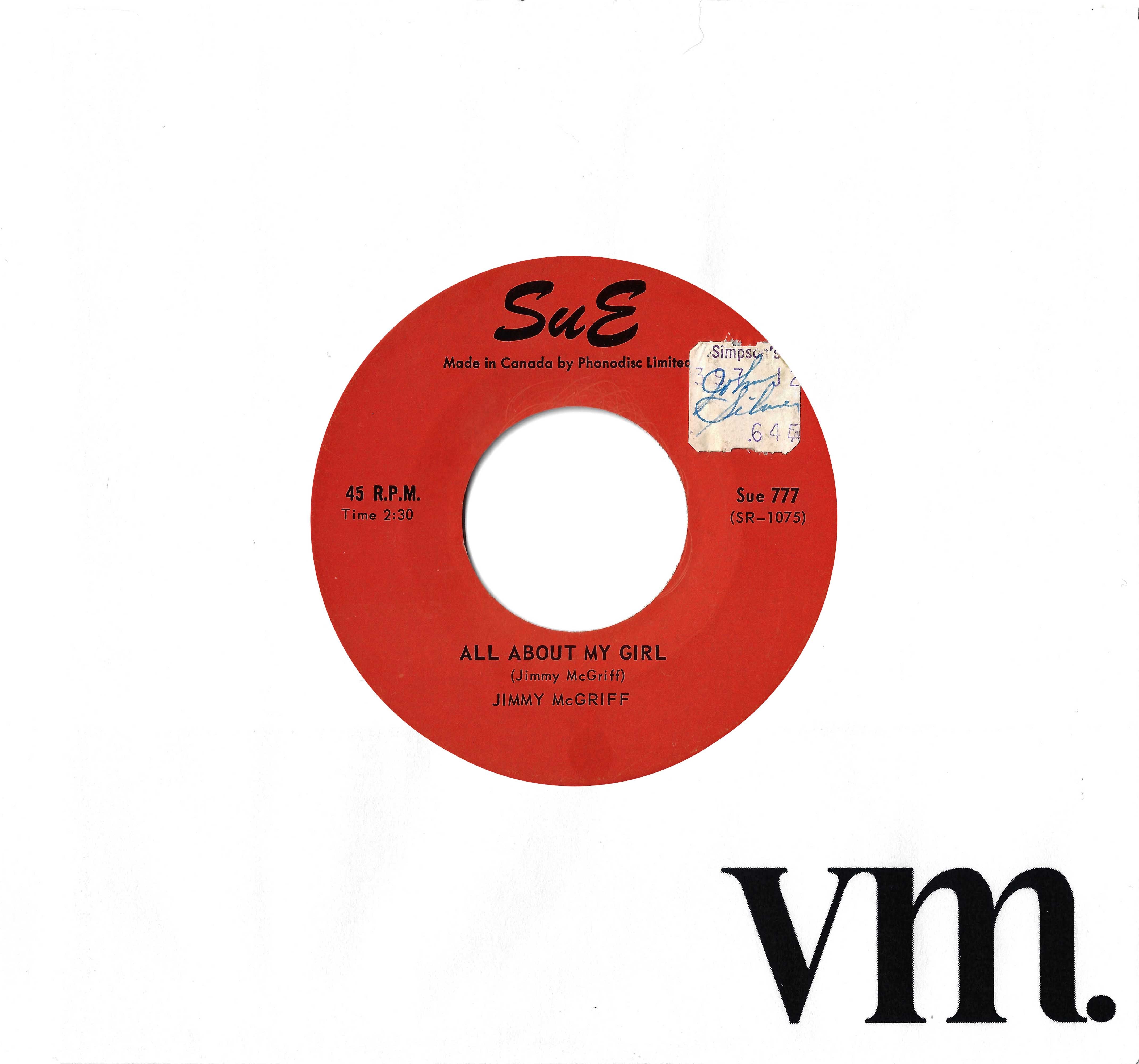 All About My Girl / M. G. Blues