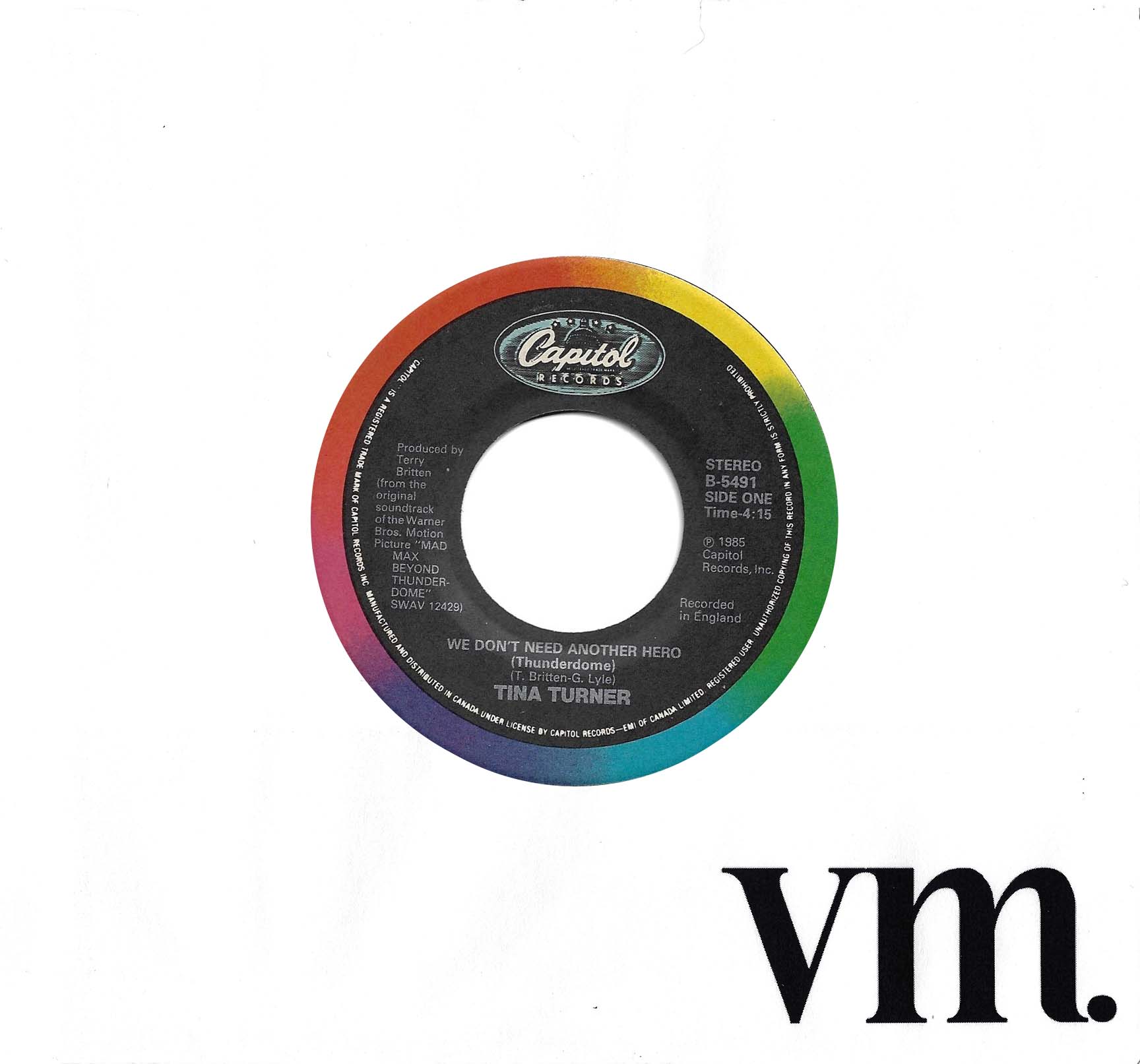 We Don't Need Another Hero (Thunderdome) / Instrumental