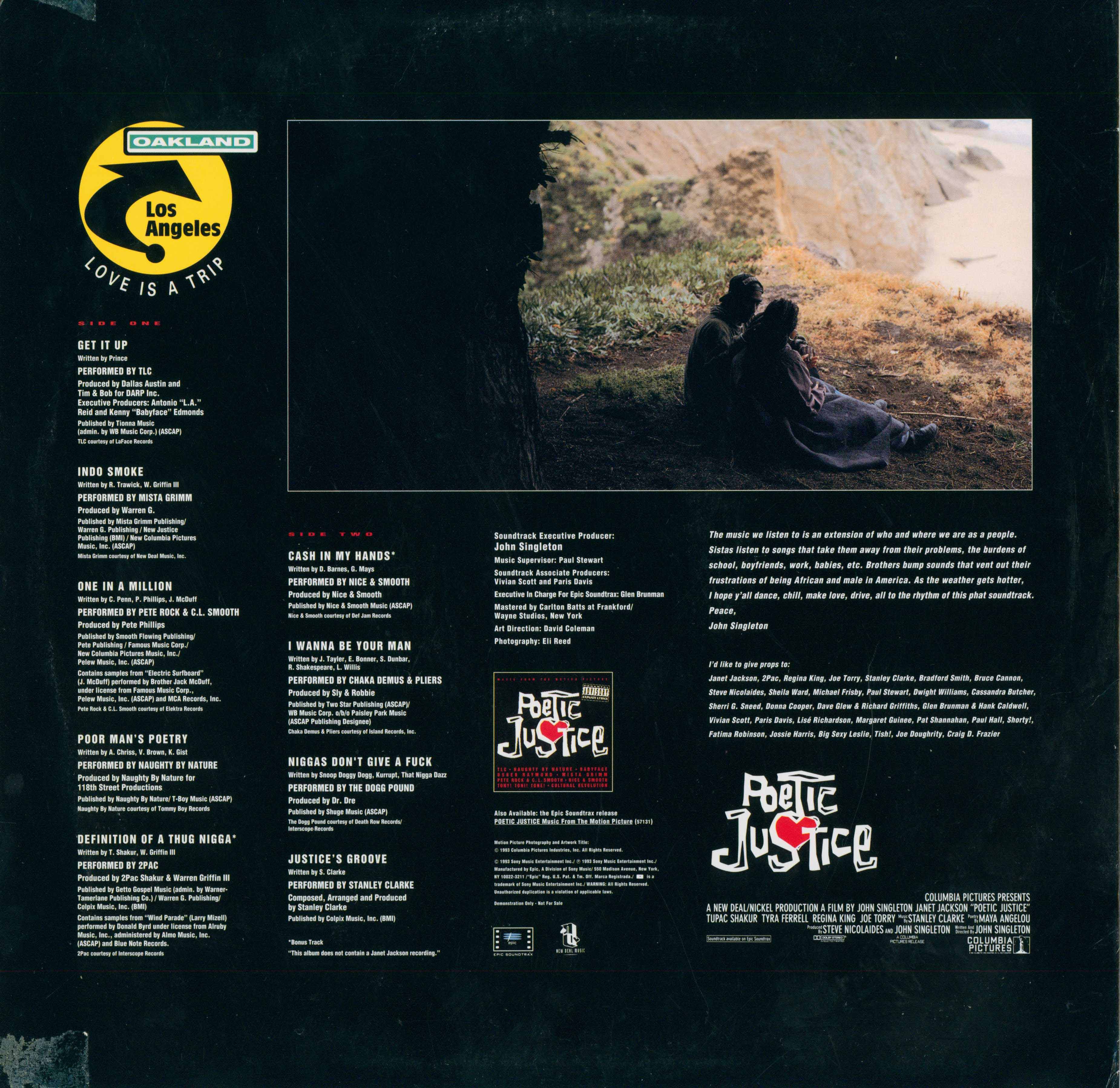 Various Artists Poetic Justice (Music From The Motion Picture)