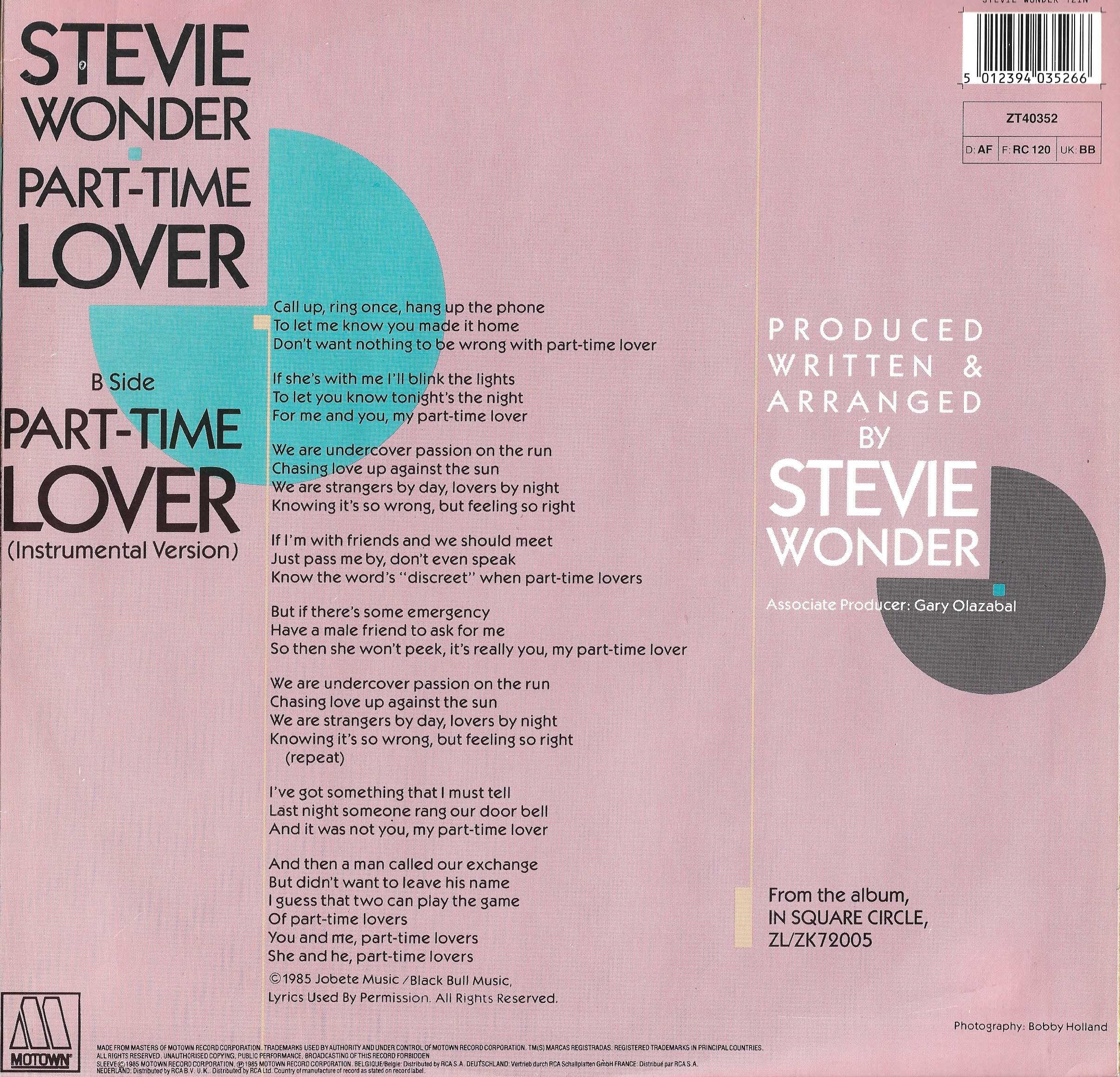 Part-Time Lover (12" Single)