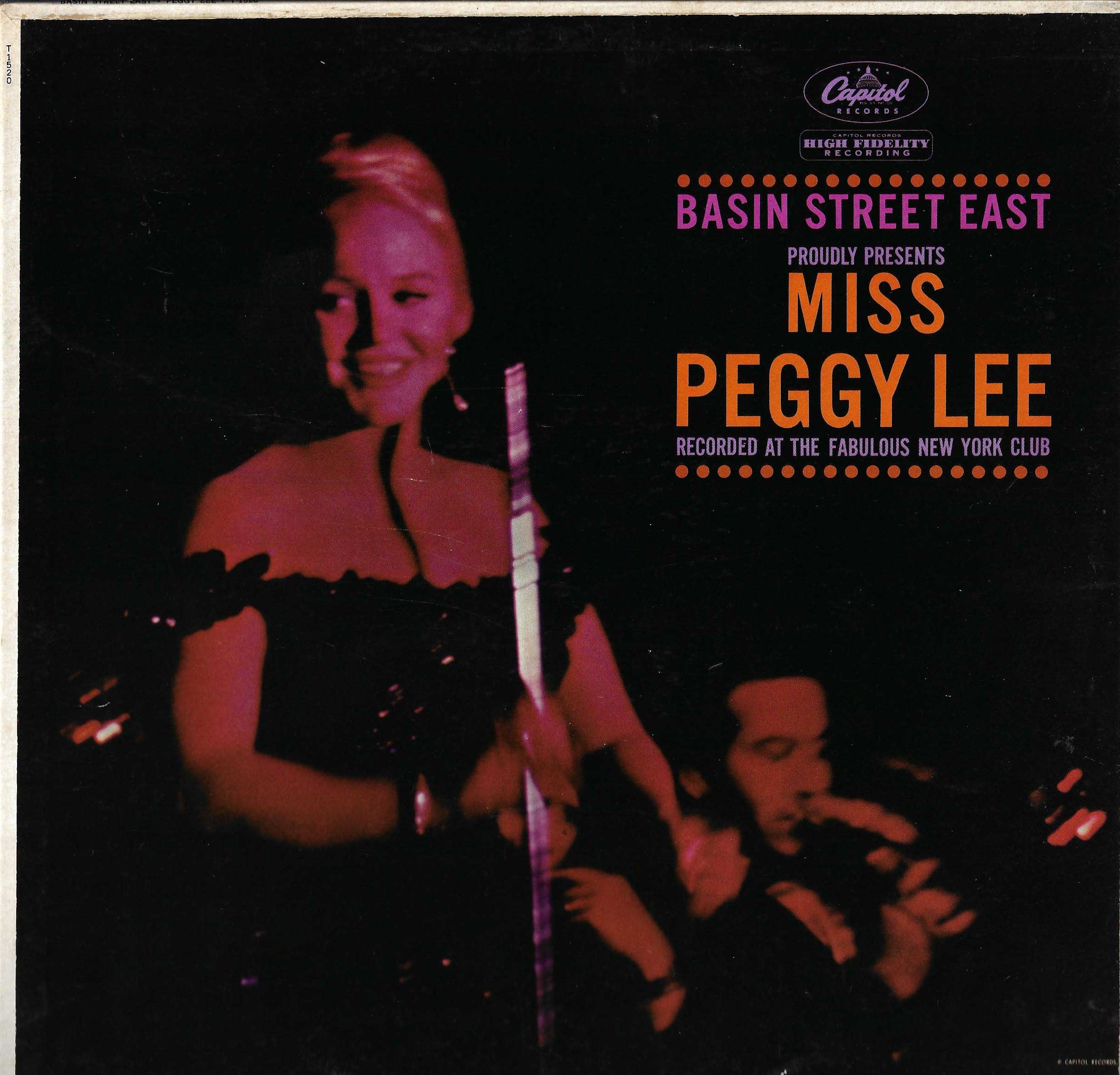 Basin Street East Proudly Presents Miss Peggy Lee